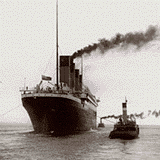 Titanic leaving Belfast Lough (Harland and Wolff)