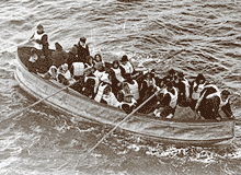 Lifeboat Collabsible D with Titanic survivors