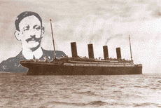 Eugene Daly and Titanic departing on her maiden voyage